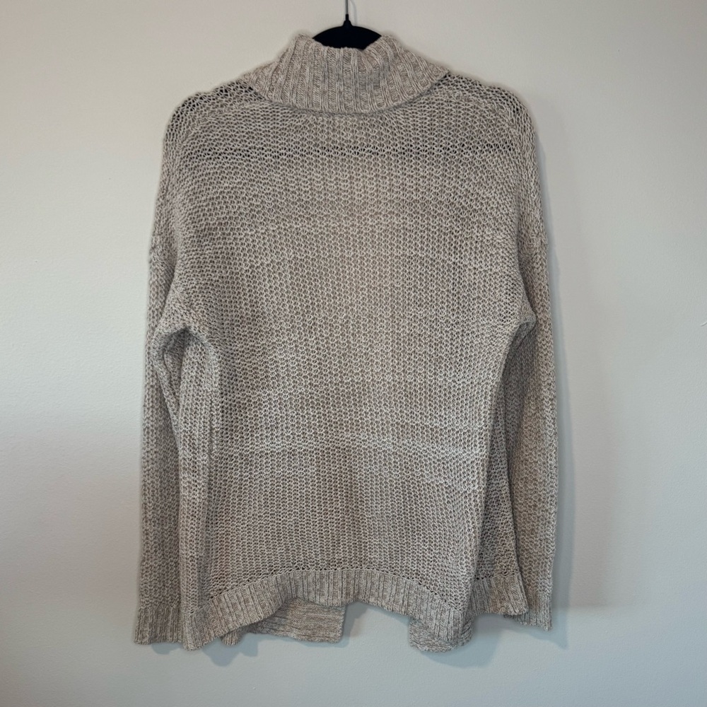 Garage Knit Open Front Cardigan Sweater Oatmeal Chunky Knit Size M/L - Picture 5 of 5